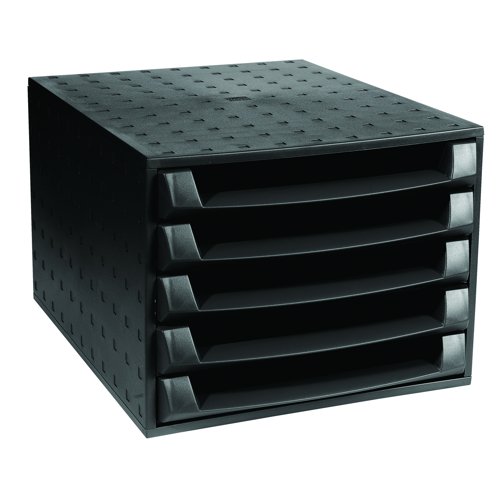Exacompta Forever 5 Drawer Set Black 221014D