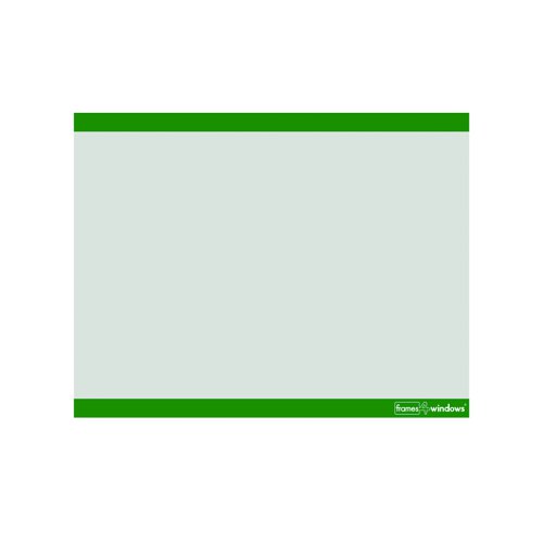 Frames4Windows Self-Adhesive Display Frame A4 Landscape Green (Pack 50) FW4HG/50