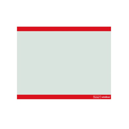 Frames4Windows Self-Adhesive Display Frame A4 Landscape Red (Pack 50) FW4HR/50