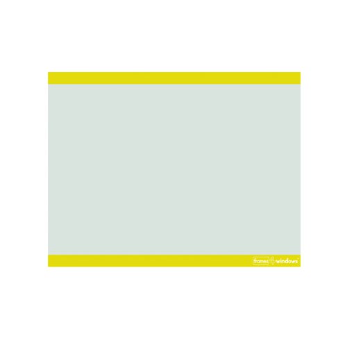 Frames4Windows Self-Adhesive Display Frame A4 Landscape Yellow (Pack 50) FW4H/Y/50
