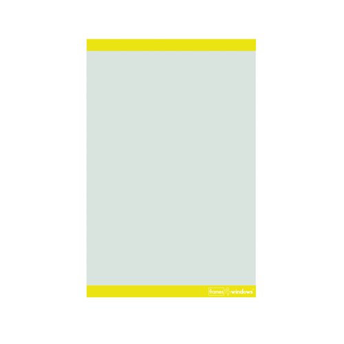 Frames4Windows Self-Adhesive Display Frame A4 Portrait Yellow (Pack 50) FW4V/Y/50