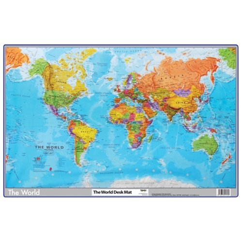 World Map Desk Map 590x400mm