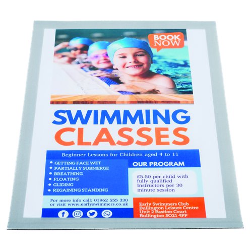 Pelltech Self Adhesive Magnetic Display Frame A4 Silver (Pack 10) P1815010