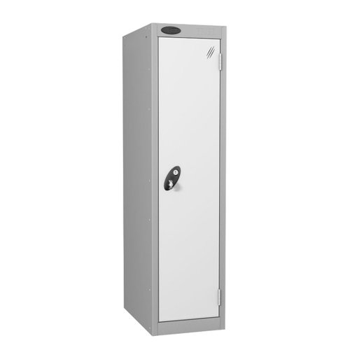 Probe Full Height Standard Metal Locker 1 Door White 701218-HS-WHITE