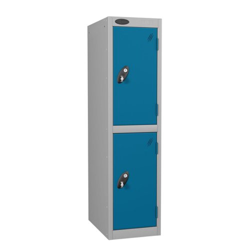 Probe Full Height Standard Metal Locker 2 Door Blue 701218/2-HS-BLUE