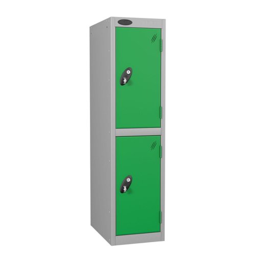 Probe Full Height Standard Metal Locker 2 Door Green 701218/2-HS-GREEN