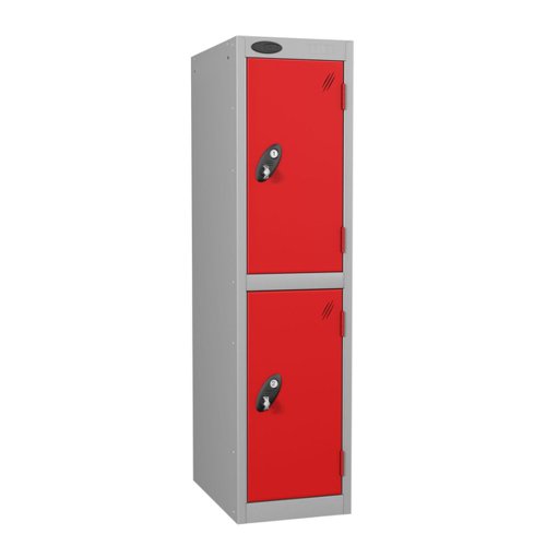Probe Full Height Standard Metal Locker 2 Door Red 701218/2-HS-RED