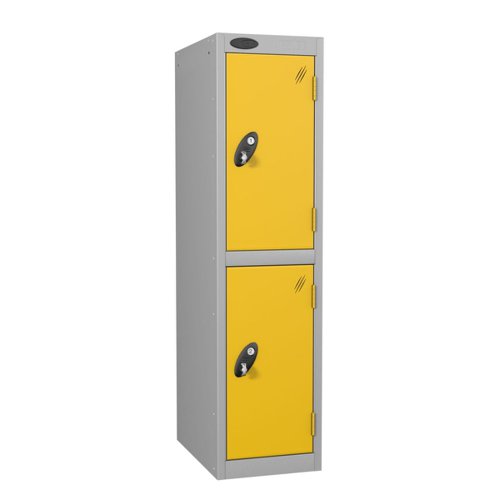Probe Full Height Standard Metal Locker 2 Door Yellow 701218/2-HS-YELLOW