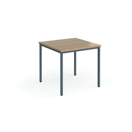 Rectangular Flexi Table 800x800mm Graphite Frame/Beech Top FLT800-G-B