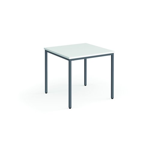Rectangular Flexi Table 800x800mm Graphite Frame/White Top FLT800-G-WH