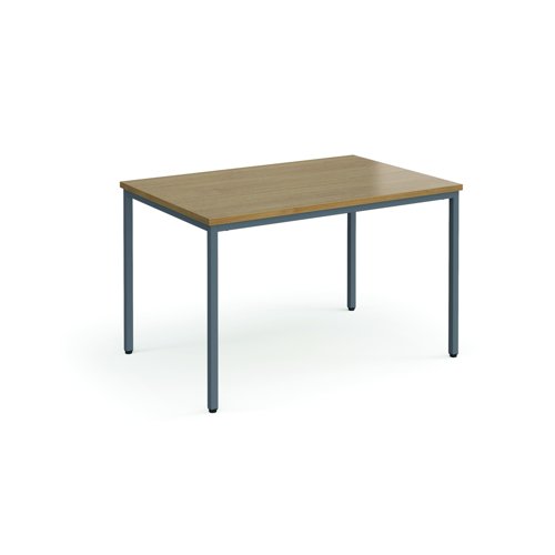 Rectangular Flexi Table 1200x800mm Graphite Frame/Oak Top FLT1200-G-O