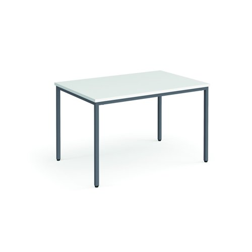 Rectangular Flexi Table 1200x800mm Graphite Frame/White Top FLT1200-G-WH