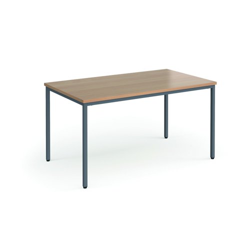Rectangular Flexi Table 1400x800mm Graphite Frame/Beech Top FLT1400-G-B