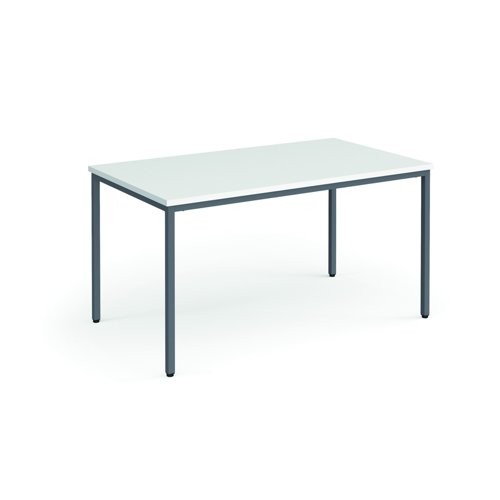 Rectangular Flexi Table 1400x800mm Graphite Frame/White Top FLT1400-G-WH