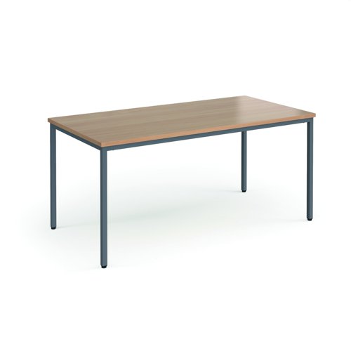 Rectangular Flexi Table 1600x800mm Graphite Frame/Beech Top FLT1600-G-B