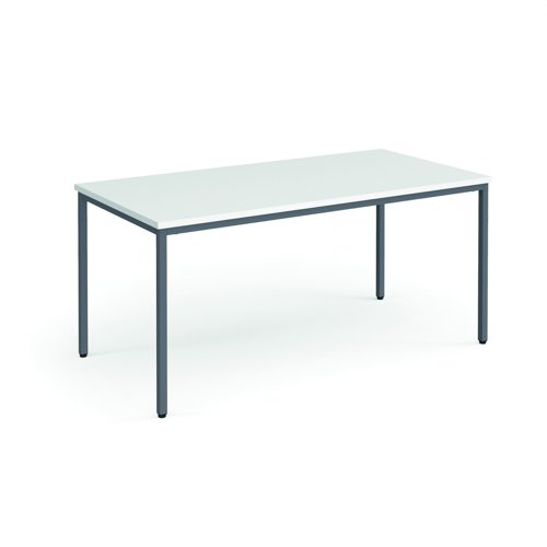 Rectangular Flexi Table 1600x800mm Graphite Frame/White Top FLT1600-G-WH