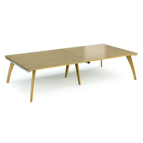 Fuze Rectangular Boardroom Table 3200x1600mm Oak Top FZBT3216-WH-O