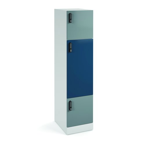 Flux Locker Unit 1700mm 3 Door Larger Middle Door Digital Lock FLS17-3M-DL