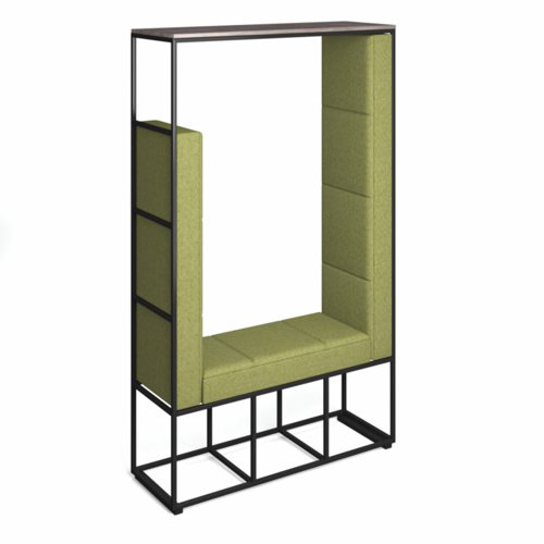 Flux Modular Shelving Triple Unit with Seat 1220x420x2045mm Made To Order Fabric FL-SM3
