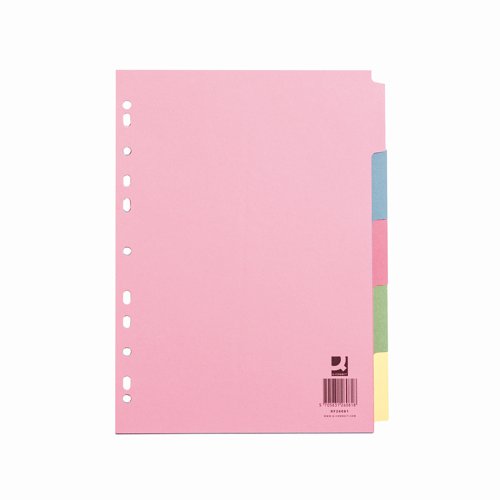 Subject Dividers 5 Part A4 Multicolour