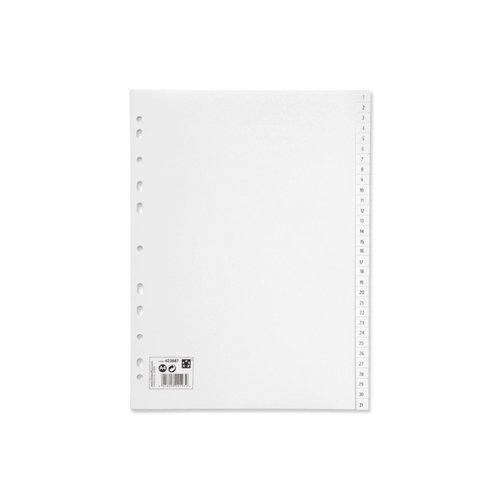 Polypropylene Index A4 1-31 White