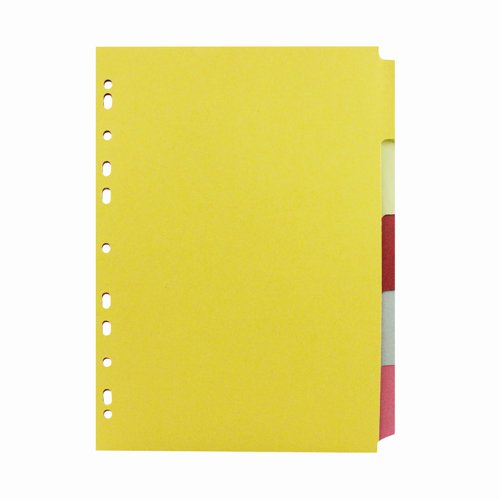 Subject Dividers 5 Part A4 Multicolour (Pack 50)