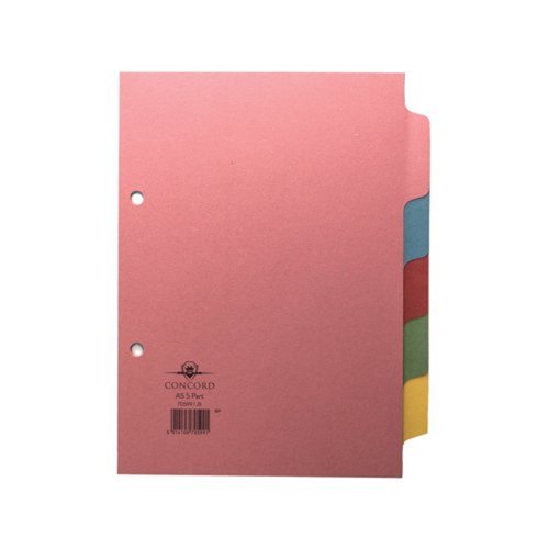 Multicoloured Subject Dividers A5