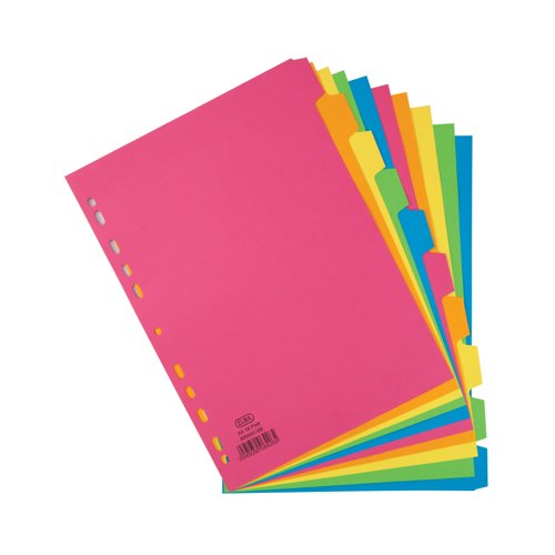 Elba Bright Manilla Subject Dividers 10 Part A4 400008300