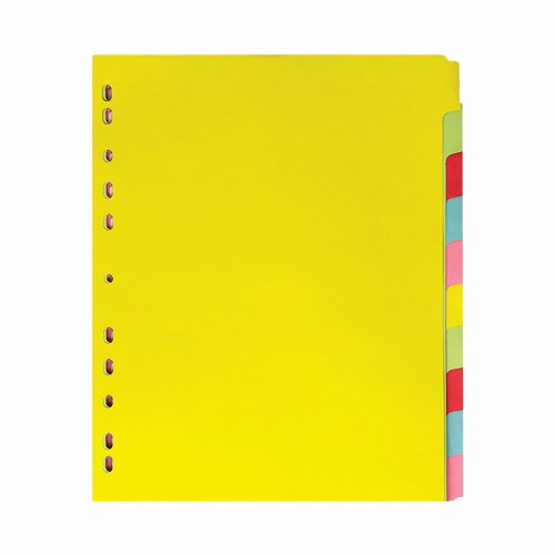 Elba Card Subject Dividers Extra Wide 10 Part A4+ Multicolour 400007242