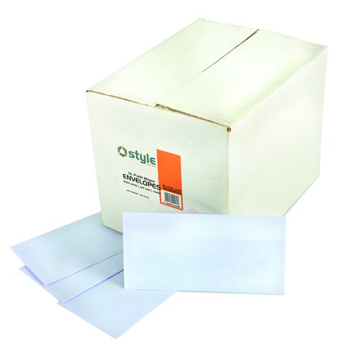 Style CORE Wallet Envelopes Self-Seal DL White 80gsm (1000)