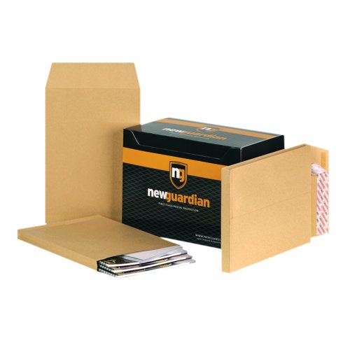 New Guardian Gusset Envelopes Peel & Seal Powertac C4x25mm Manilla 130gsm (Pack 100) E27266