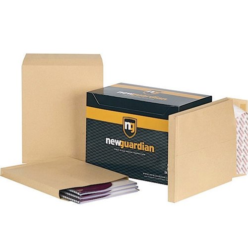 New Guardian Gusset Envelopes Peel & Seal Powertac 381x254x25mm Manilla 130gsm (Pack 100) M27466