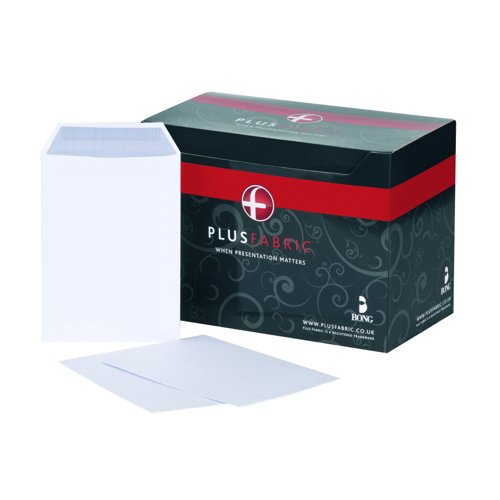 Plus Fabric Pocket Envelopes Self-Seal C5 White 120gsm (Pack 250) D23770