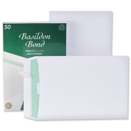 Basildon Bond Pocket Envelopes Peel & Seal C4 White 100gsm (Pack 50) L80281