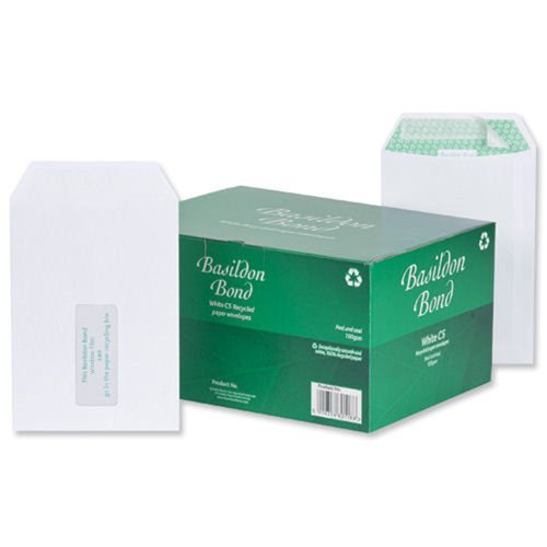 Basildon Bond Pocket Envelopes Peel & Seal Window C5 White 100gsm (500) J80119