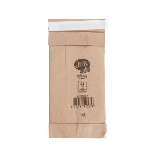Jiffy Green Mailing Bag Size 00 105x229mm Gold (Pack 200) JPB-00 611490
