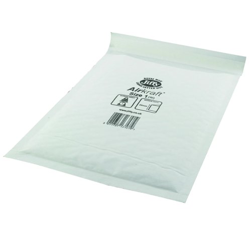 Jiffy Airkraft Bubble Lined Bag Size 1 170x245mm White (Pack 100) JL-1 668106