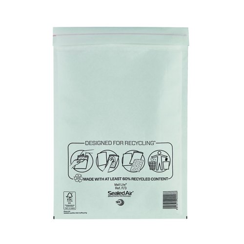 Mail Lite Bubble Lined Bag F/3 220x330mm White (Pack 50) MLW3 612061