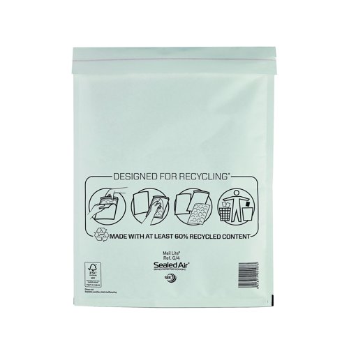 Mail Lite Bubble Lined Bag G/4 240x330mm White (Pack 50) MLW4 612062