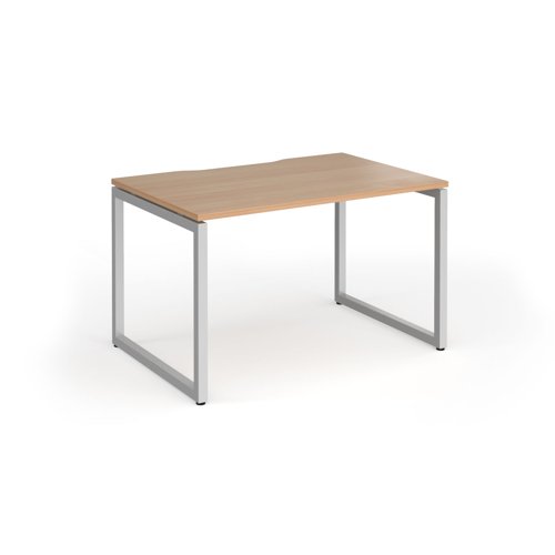 Connex+ Single Desk 1200x800mm Silver O-Frame/Beech Top HCO128-S-B