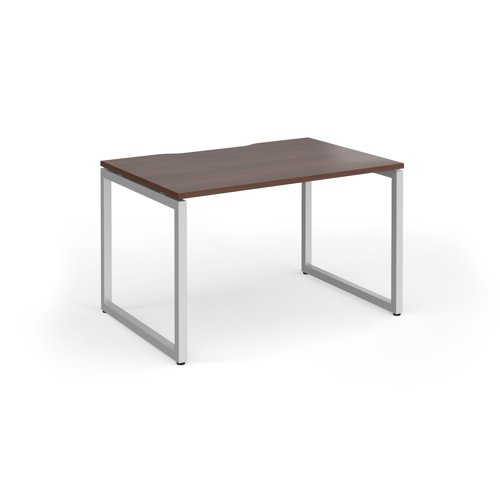 Connex+ Single Desk 1200x800mm Silver O-Frame/Walnut Top HCO128-S-W