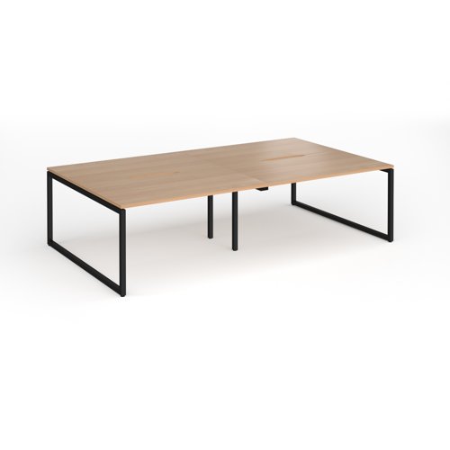 Connex+ Double Back-to-Back Desk 2800x1600mm Black O-Frame/Beech Top HCO2816-K-B