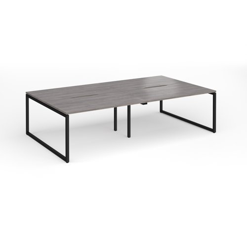 Connex+ Double Back-to-Back Desk 2800x1600mm Black O-Frame/Grey Oak Top HCO2816-K-GO
