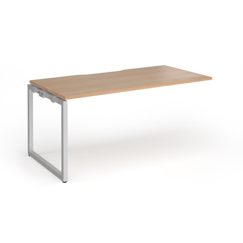 Connex+ Single Add-On Desk 1600x800x725mm Silver O-Frame/Beech Top HCO168-AB-S-B