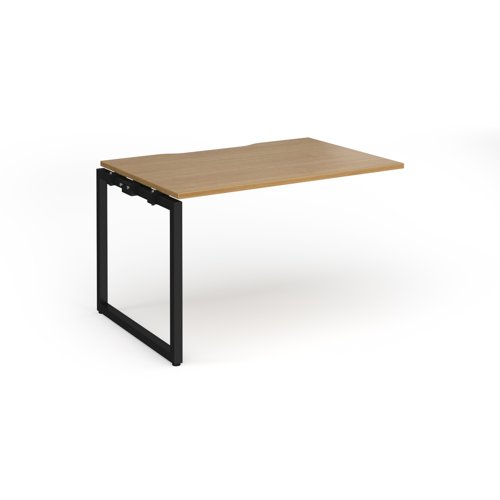 Connex+ Single Add-On Desk 1200x800x725mm Black O-Frame/Oak Top HCO128-AB-K-O