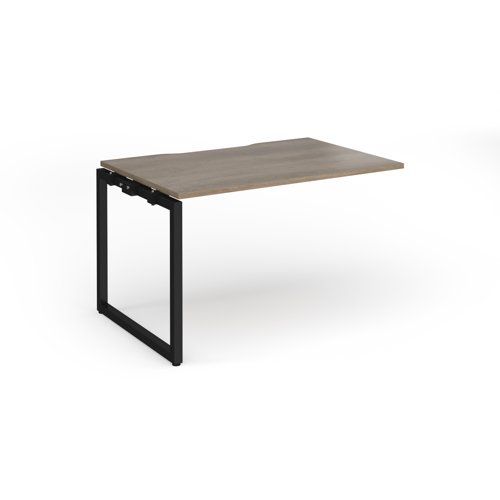 Connex+ Single Add-On Desk 1200x800x725mm Black O-Frame/Grey Nebraska Oak Top HCO128-AB-K-NO