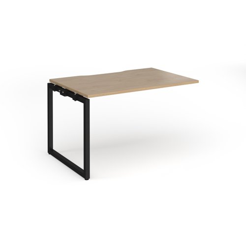 Connex+ Single Add-On Desk 1200x800x725mm Black O-Frame/Kendal Oak Top HCO128-AB-K-KO