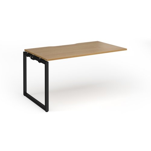 Connex+ Single Add-On Desk 1400x800x725mm Black O-Frame/Oak Top HCO148-AB-K-O
