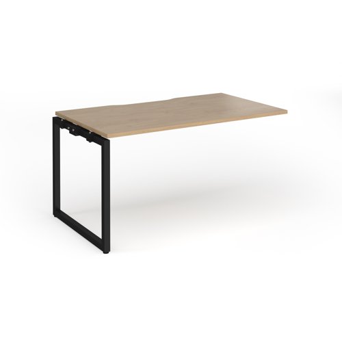 Connex+ Single Add-On Desk 1400x800x725mm Black O-Frame/Kendal Oak Top HCO148-AB-K-KO