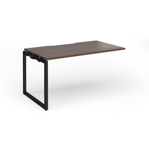 Connex+ Single Add-On Desk 1400x800x725mm Black O-Frame/Walnut Top HCO148-AB-K-W